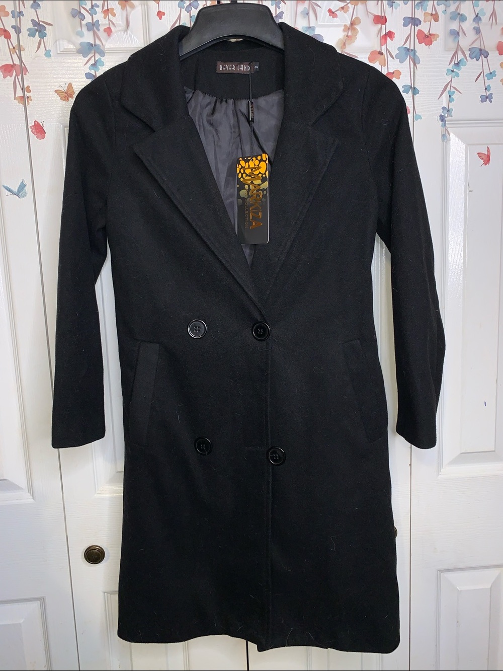 Black Double-Breasted Trench Coat